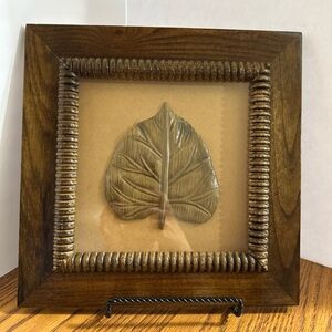 Unbranded Rustic Framed Carved Wood Oak Tree Leaf Wall Decor Or Ornate Frame